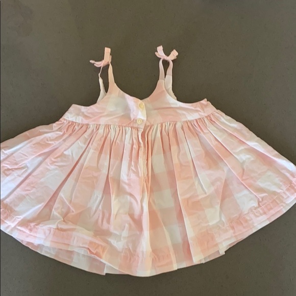 PINK WHITE CHECKERED TOP BLOUSE - Picture 2 of 5